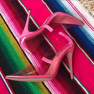 Clear Pink Heels